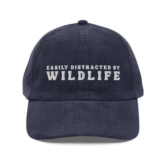 Navy Corduroy Wildlife Photographer Hat.