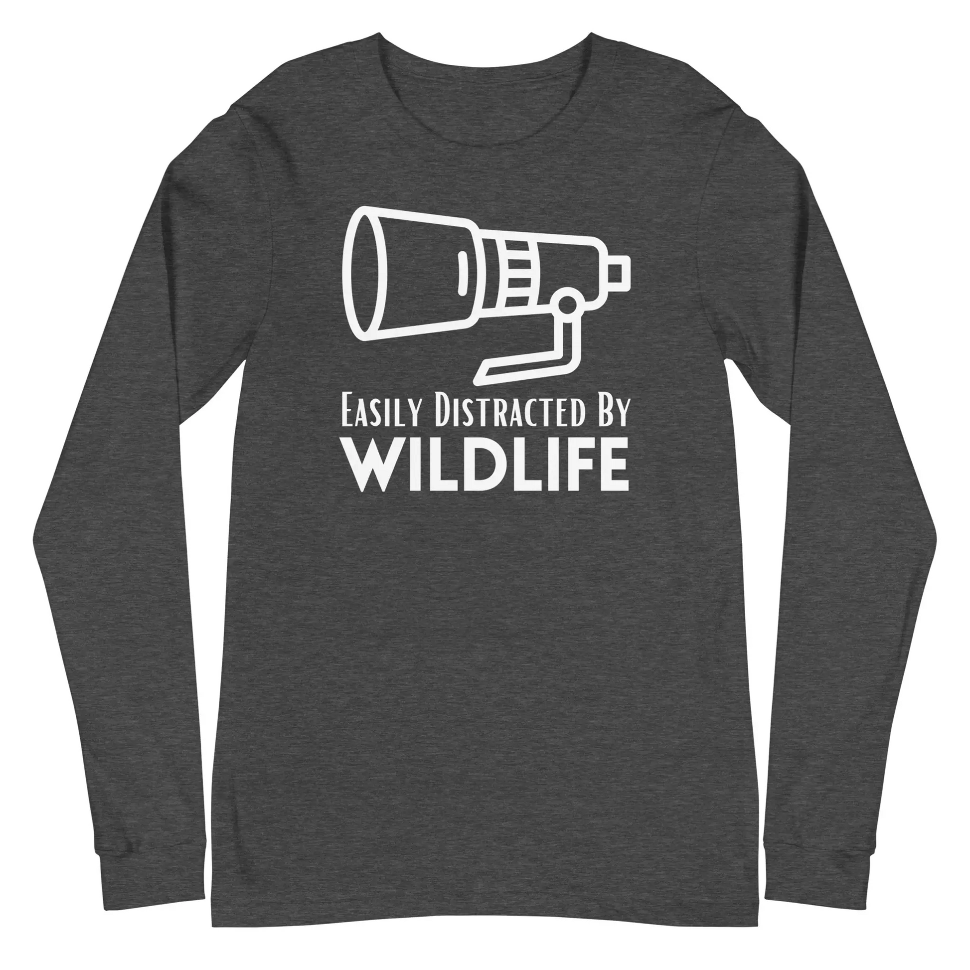Grey Wildlife Photographer Long Sleeve Shirt.