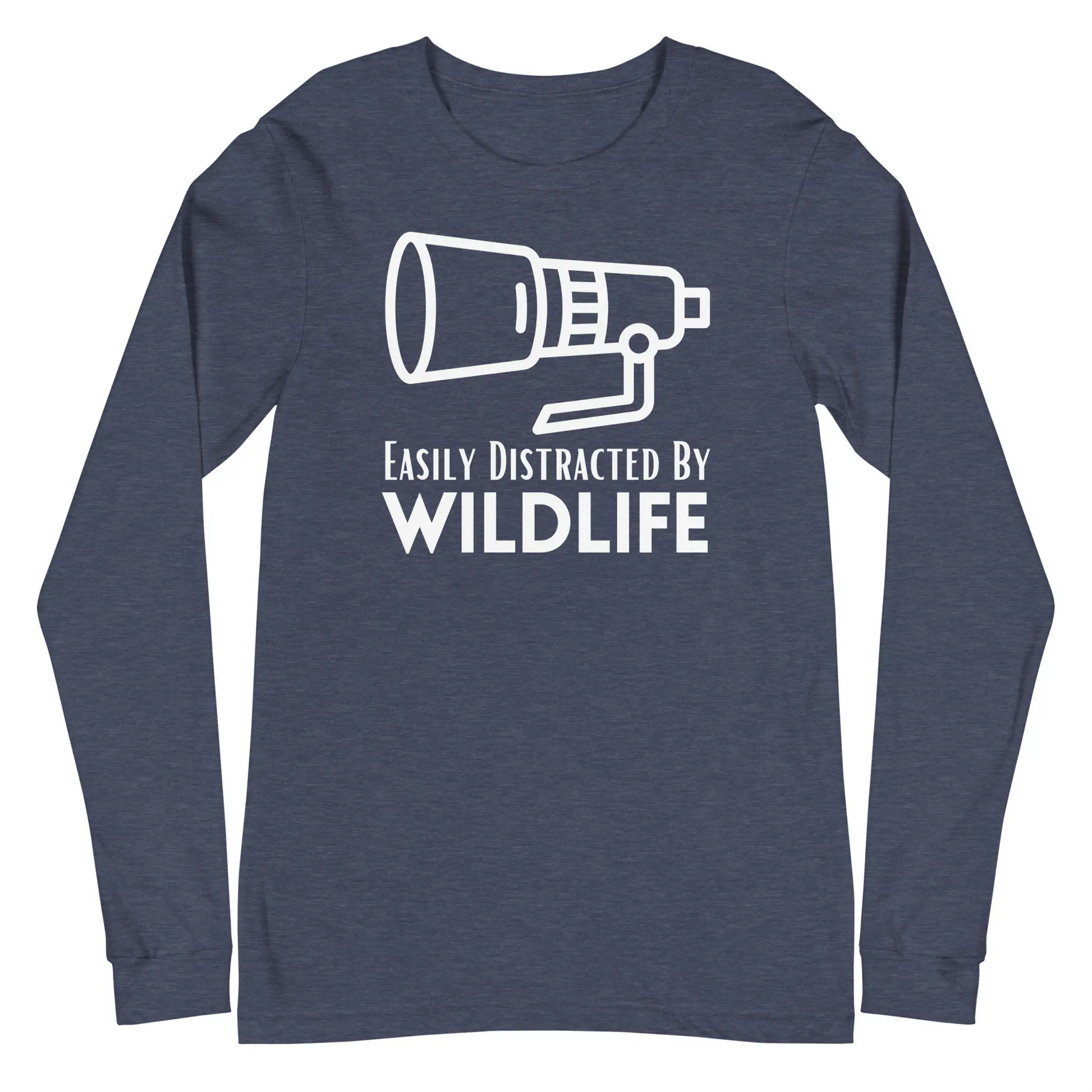 Navy Wildlife Photographer Long Sleeve Shirt.