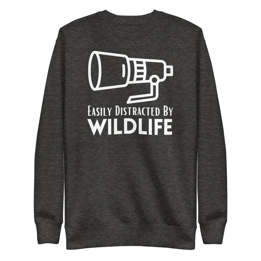 Gray Wildlife Photographer Sweatshirt.